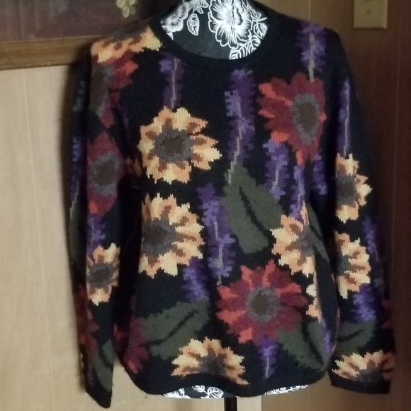 Vintage Alpaca Handknit Sweater, Crewneck, Women's sz L - Picture 1 of 10
